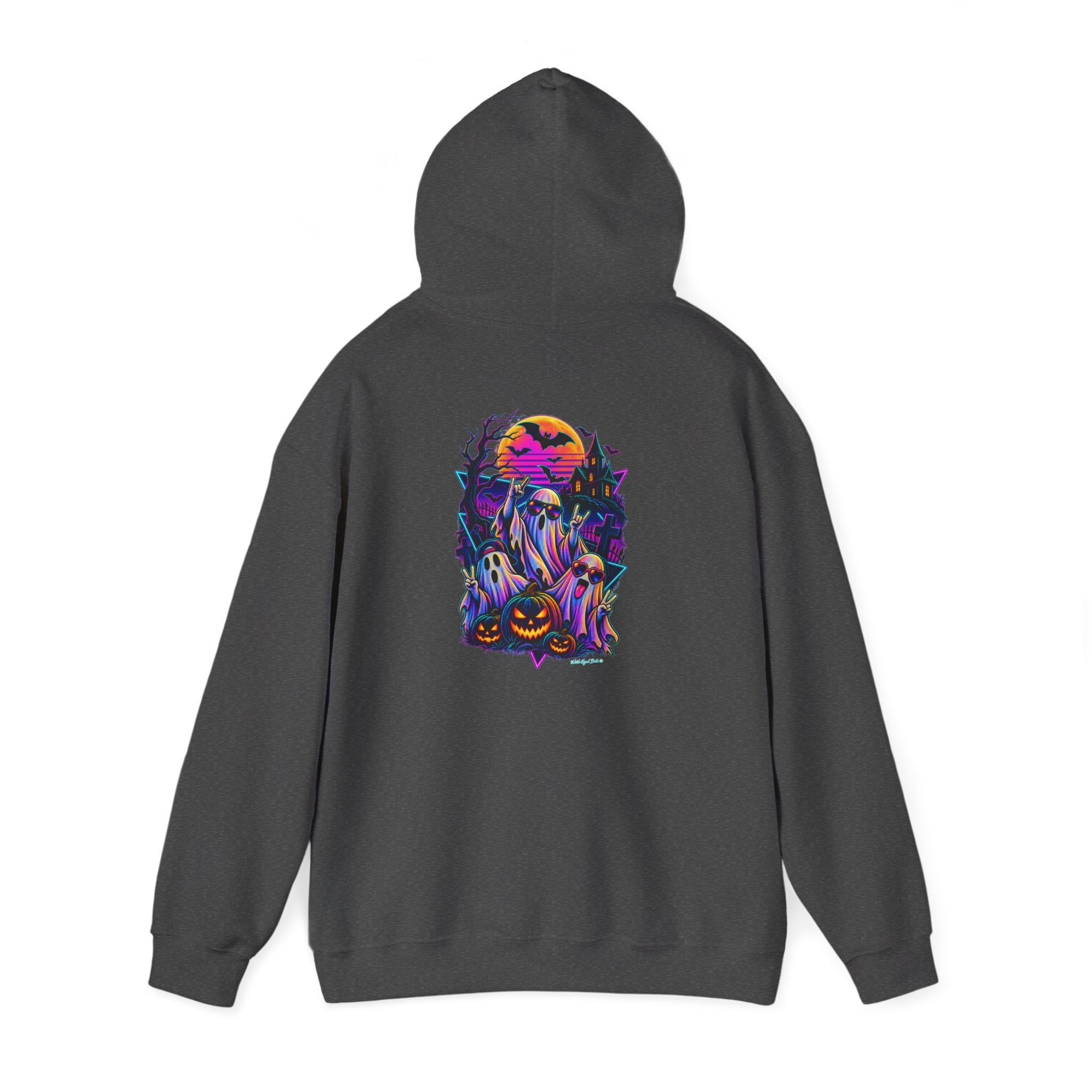Halloween Ghosts Hoodie — Neon Haunted Night Pumpkin Sweater
