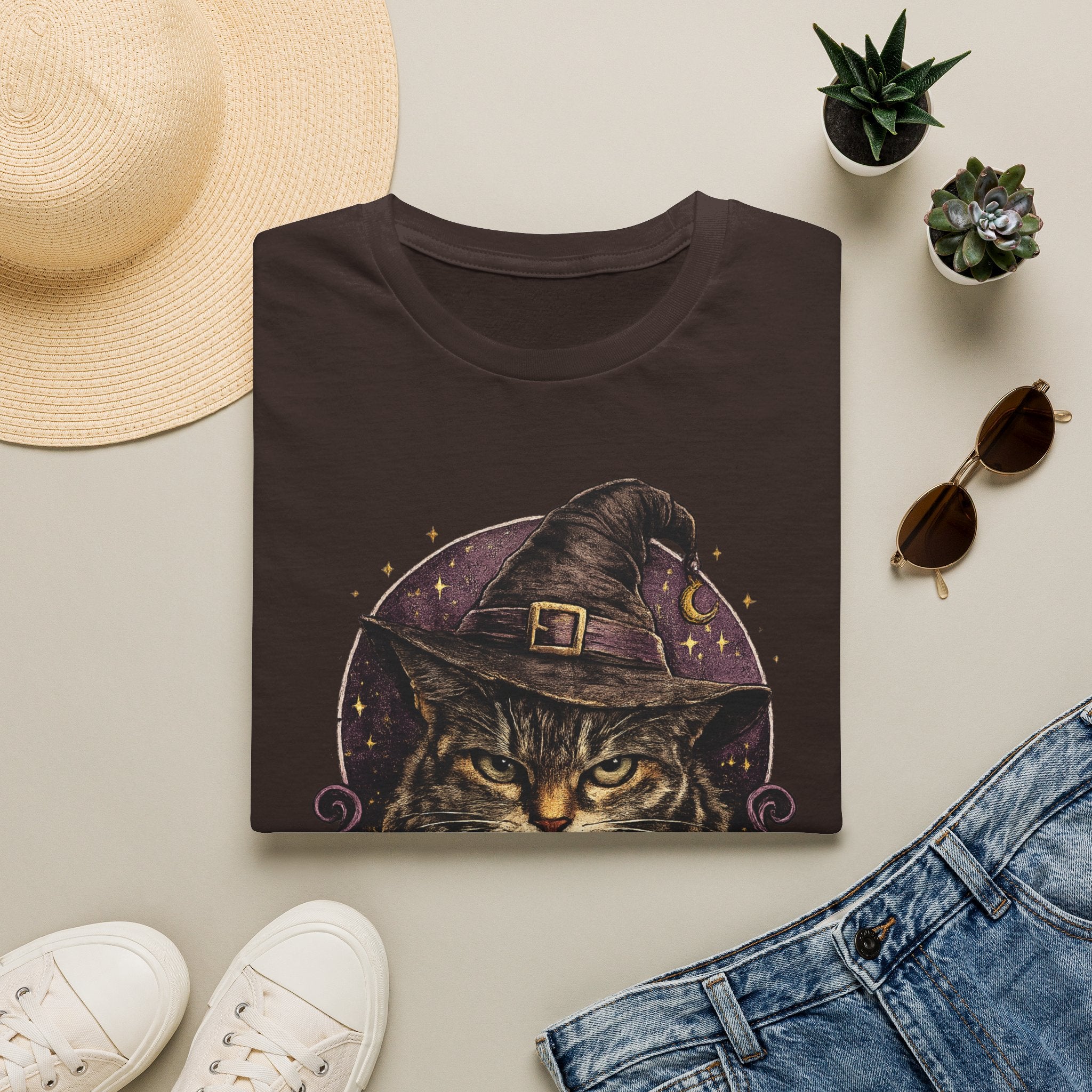 Hiss Off Witch Cat T-Shirt — Halloween Witchy Cat Tee