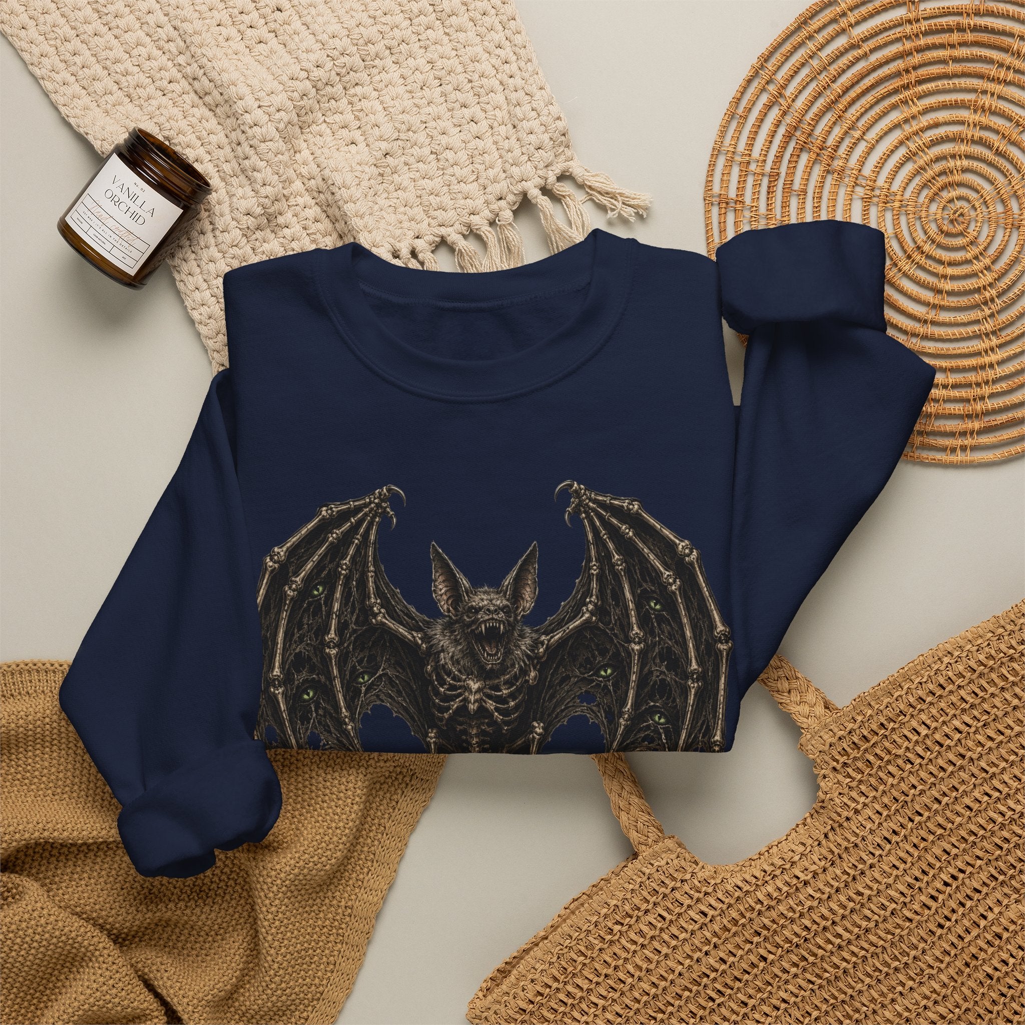 Gothic Bat Crewneck Sweatshirt