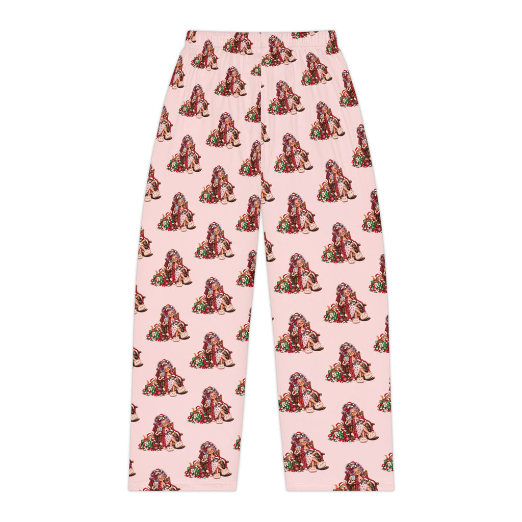 Cat Lady Christmas Pajama Pants – Women’s Pink All-Over Print Loungewear