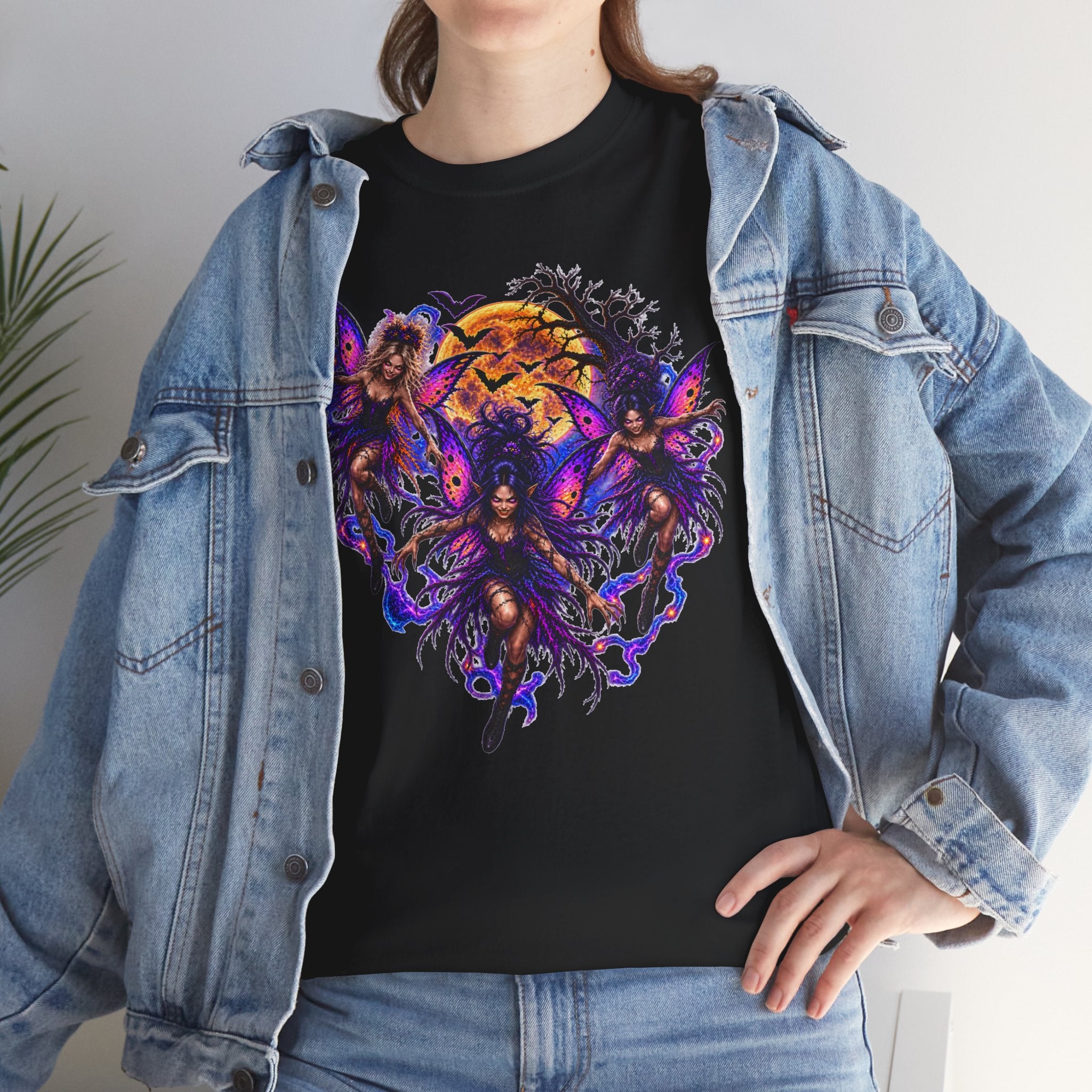 Evil Fairy T‑Shirt — Gothic Moonlit Graphic Tee