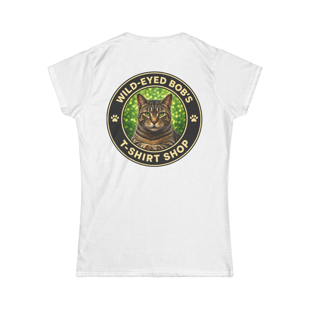 "Wild-Eyed Bob's T-Shirt Shop" Cat Logo Tee