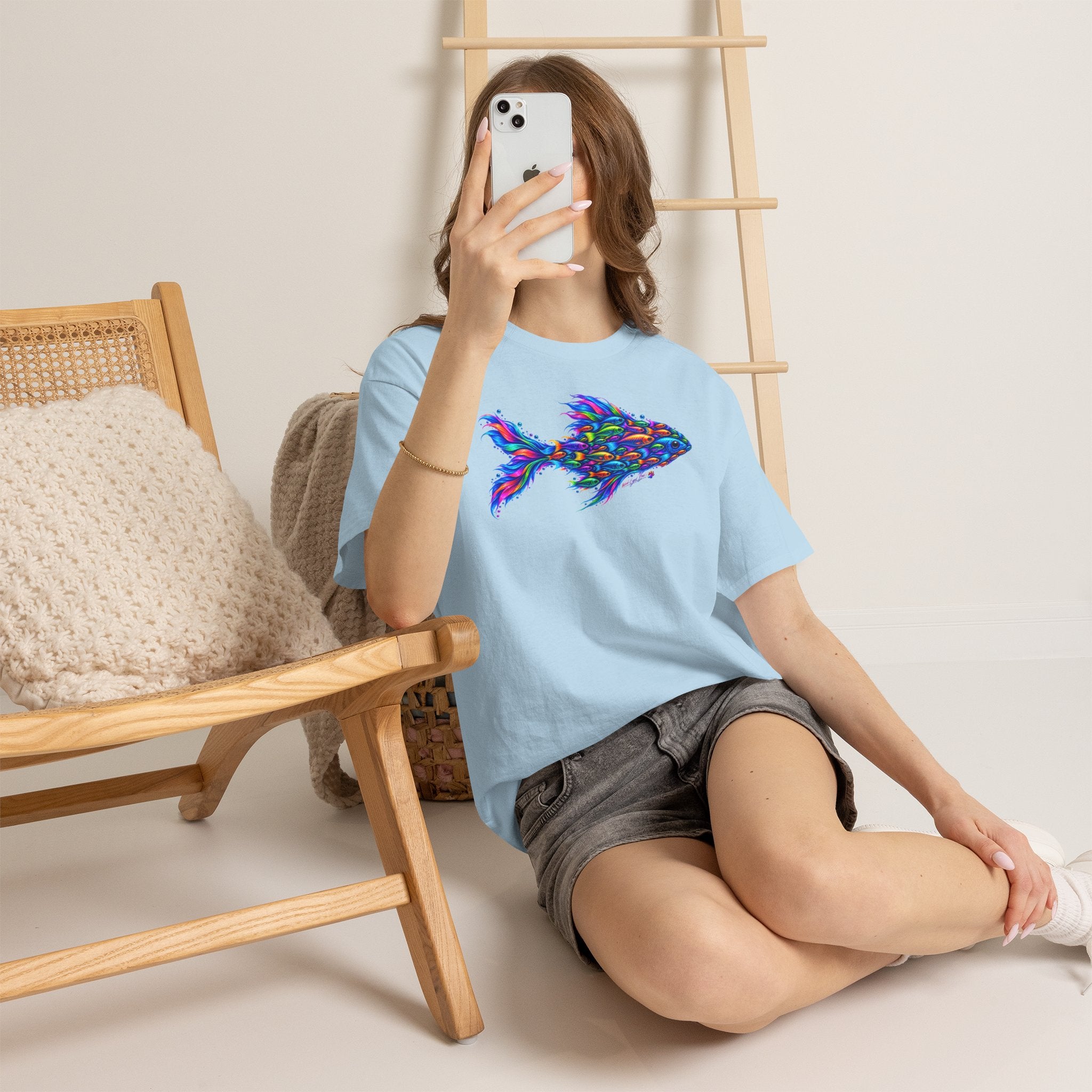 Colorful Fish Graphic Tee — Vibrant Ocean Art T-Shirt