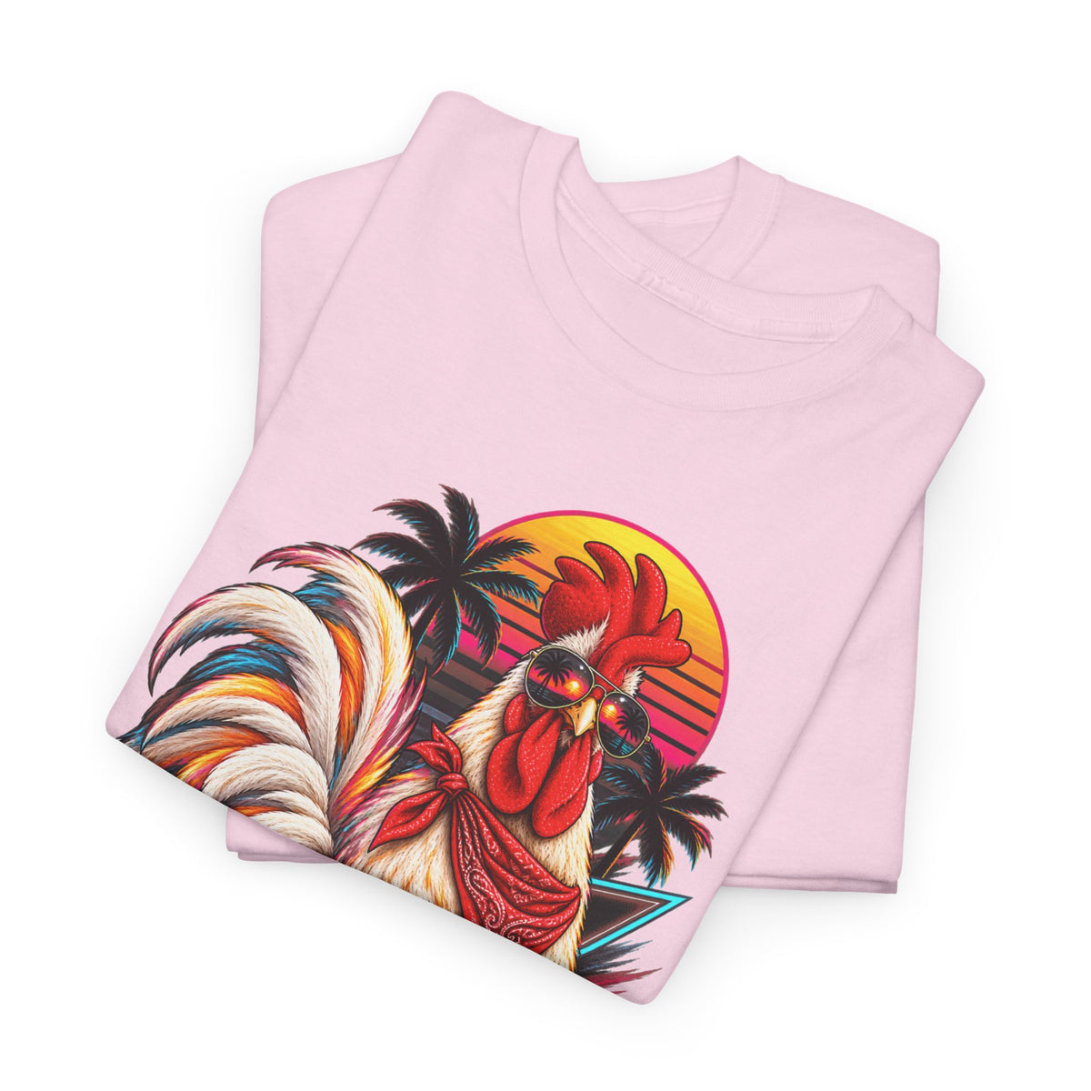 Rooster Sunset T-Shirt — Tropical Vintage Rooster Graphic Tee