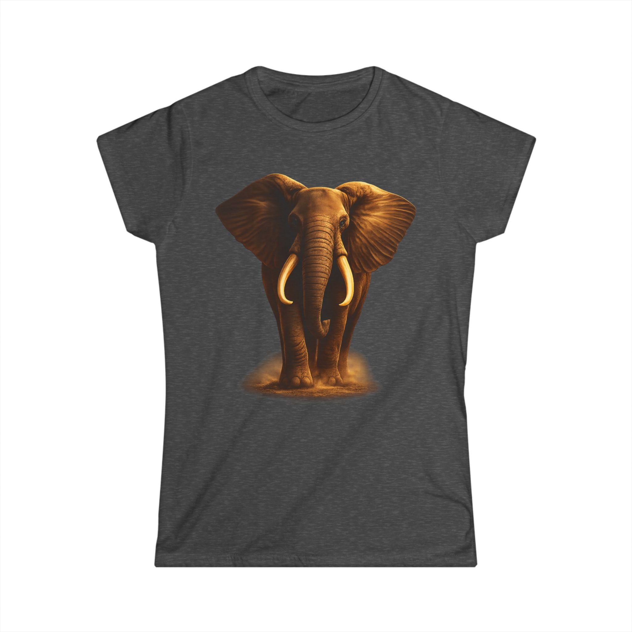Elephant Portrait Tee — Majestic African Elephant Graphic Women's T-Shirt