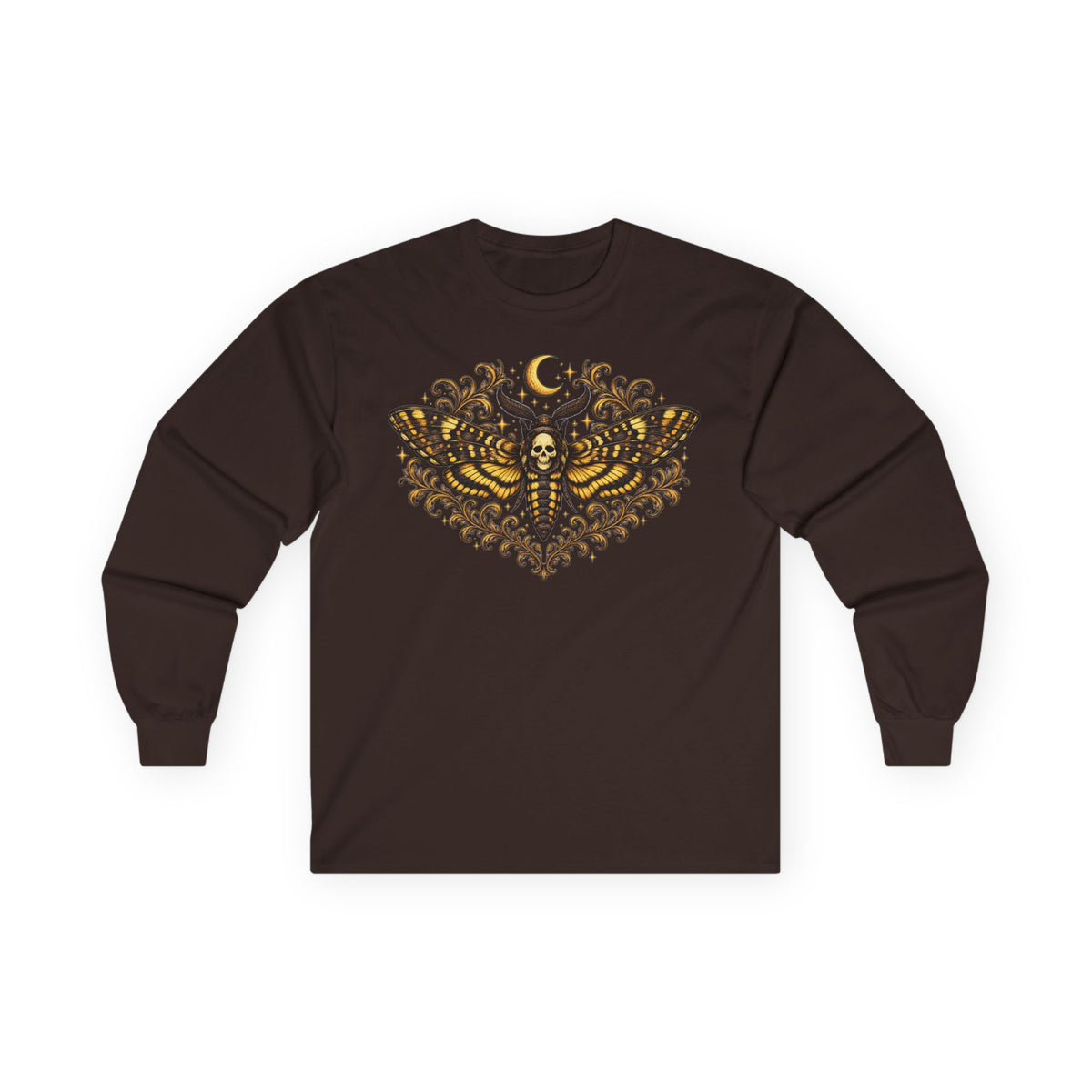 Moon Death Moth Skull Long Sleeve Tee