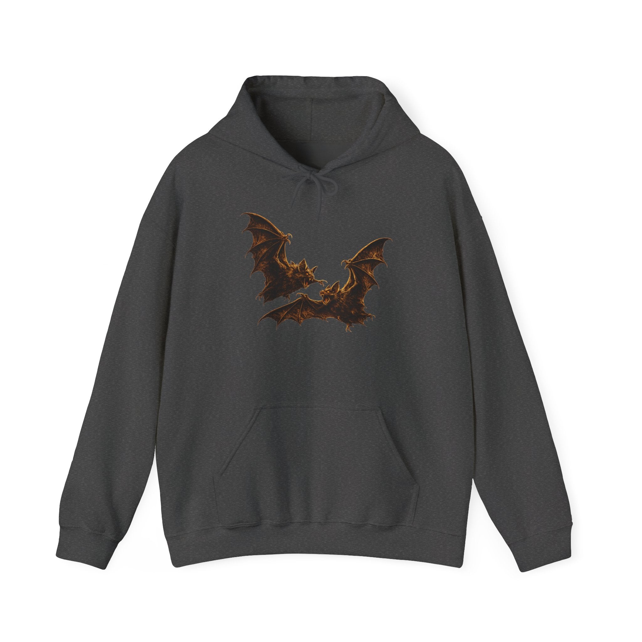 Bat Silhouette Hoodie – Fiery Gothic Bat Graphic Pullover