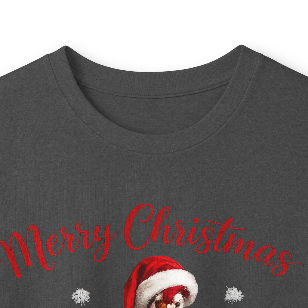 Christmas Rooster Long Sleeve Tee — “Merry Christmas” Holiday Duck with Scarf & Gifts