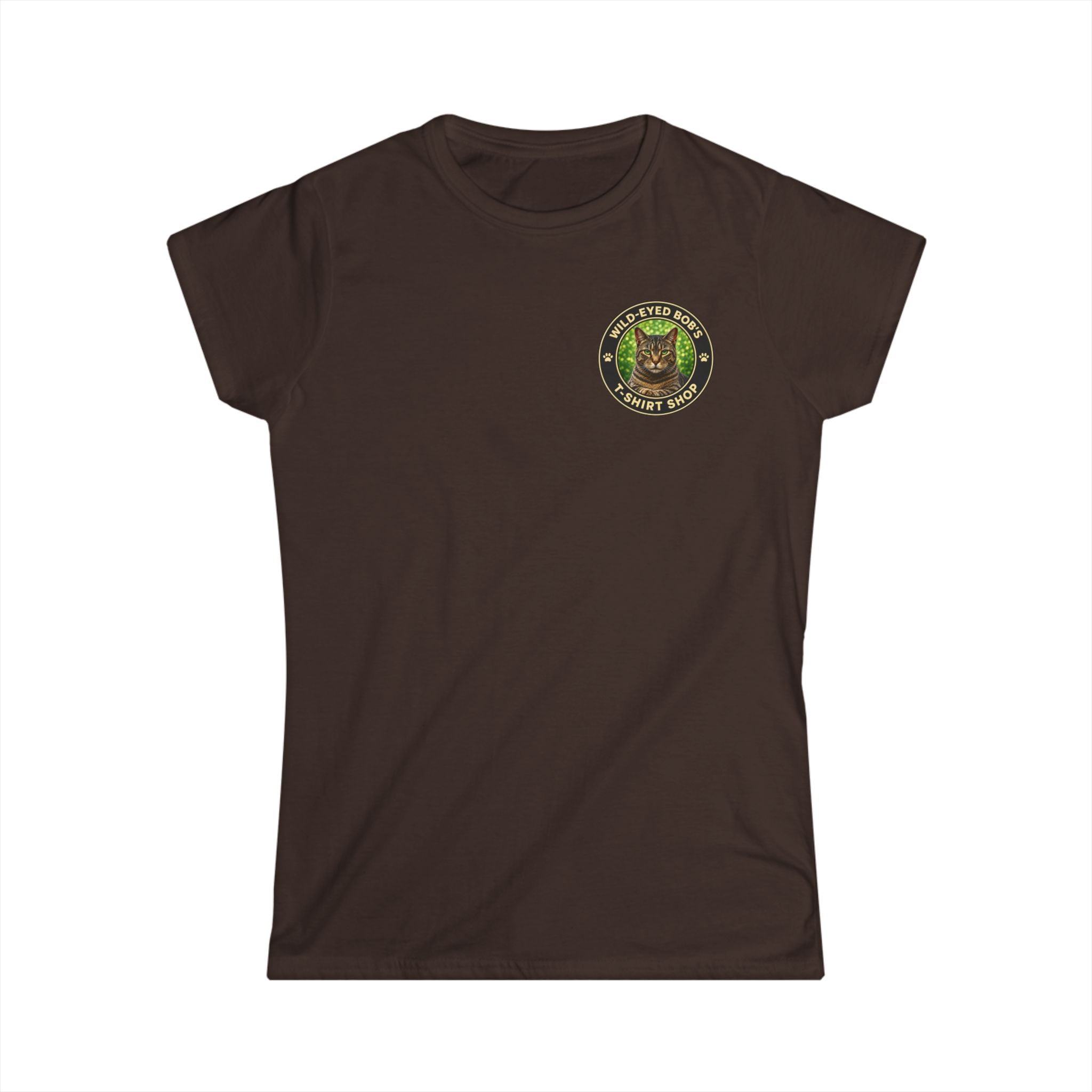 "Wild-Eyed Bob's T-Shirt Shop" Cat Logo Tee