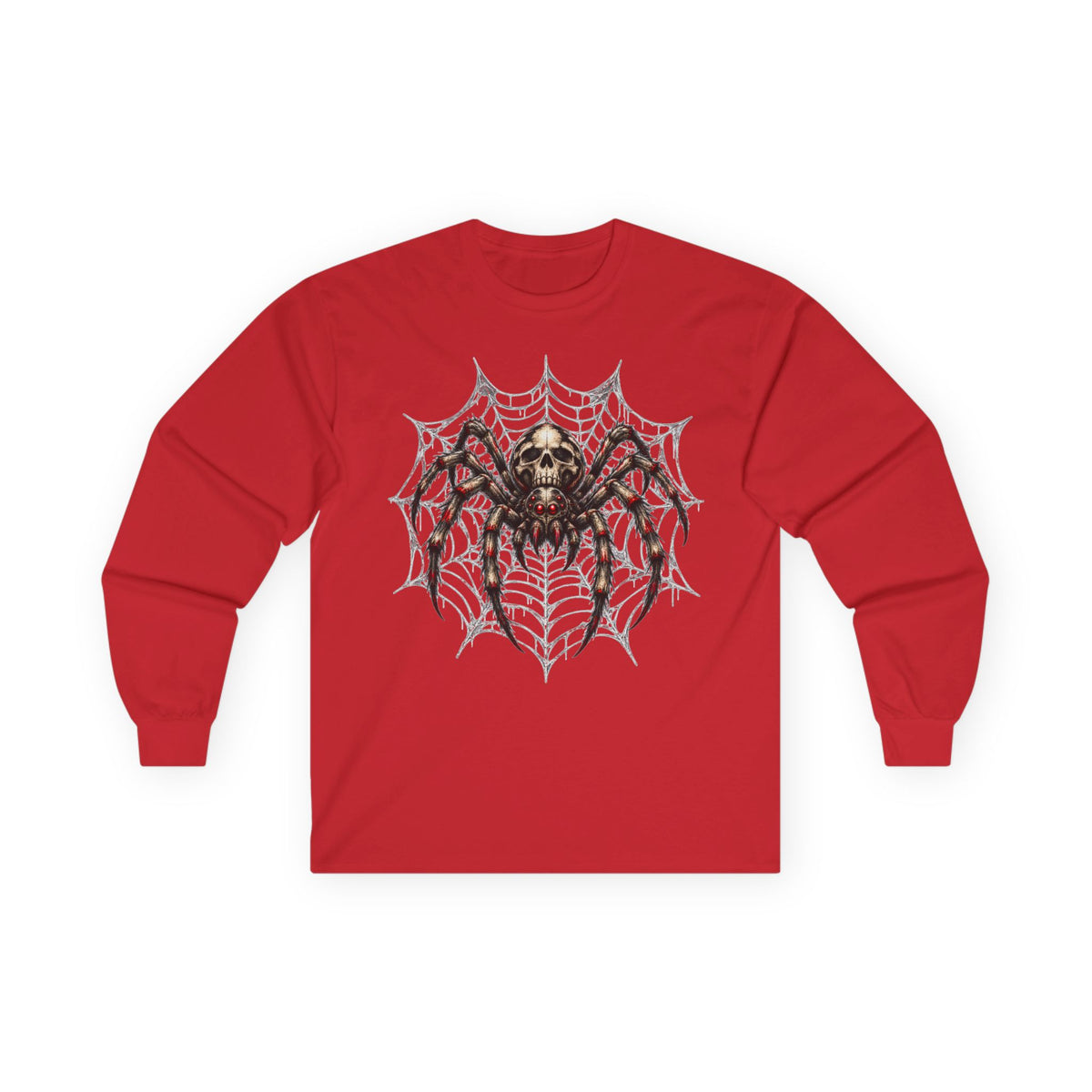 Spider Skull Web Long Sleeve Tee