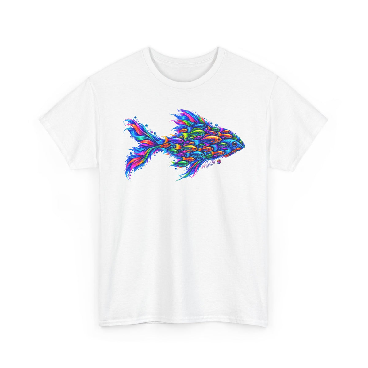 Colorful Fish Graphic Tee — Vibrant Ocean Art T-Shirt
