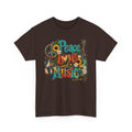 Peace Love Music T-Shirt — Retro Hippie Sunflower Graphic Tee