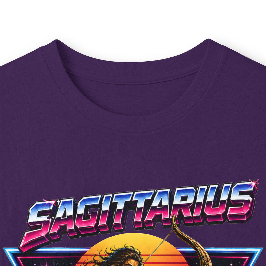 Retro Synthwave Centaur Long Sleeve Zodiac Tee