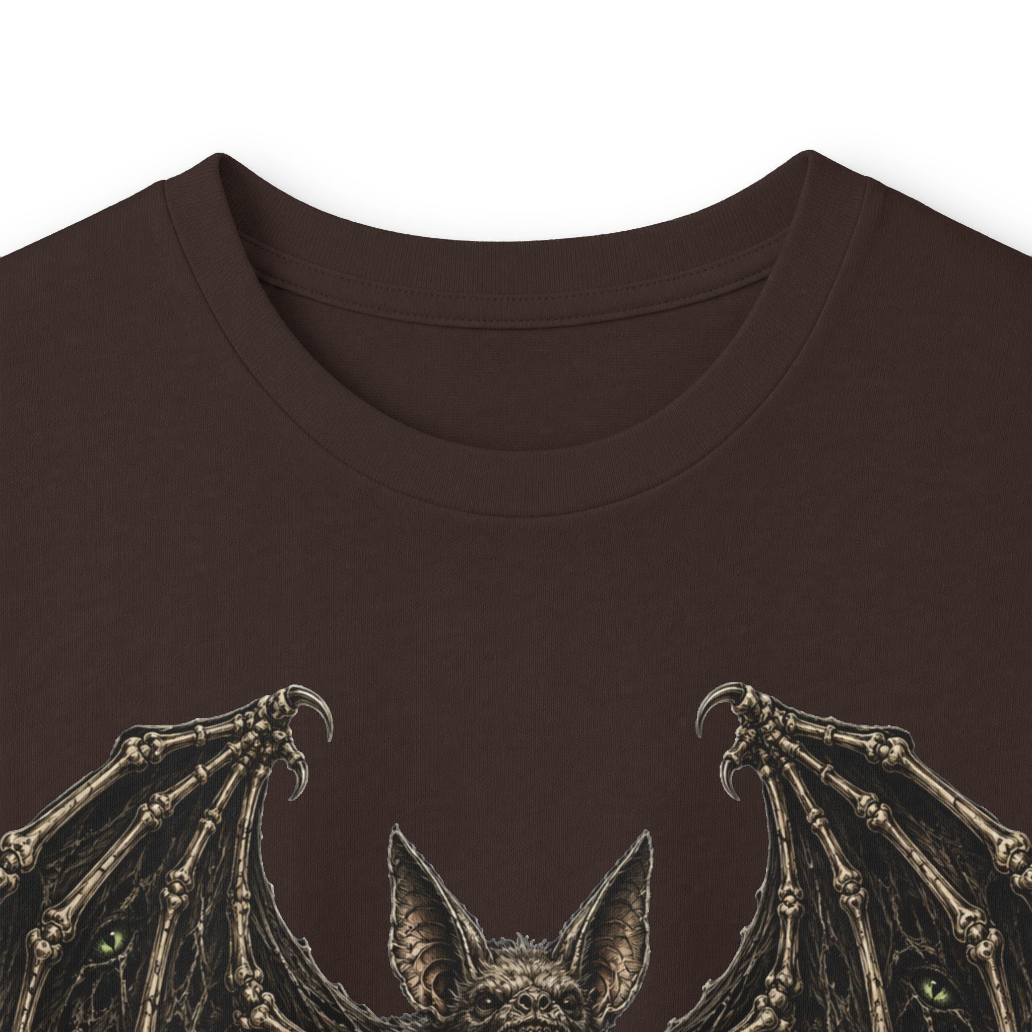 Bat Illustration Long Sleeve Tee — Gothic Bat Graphic Shirt