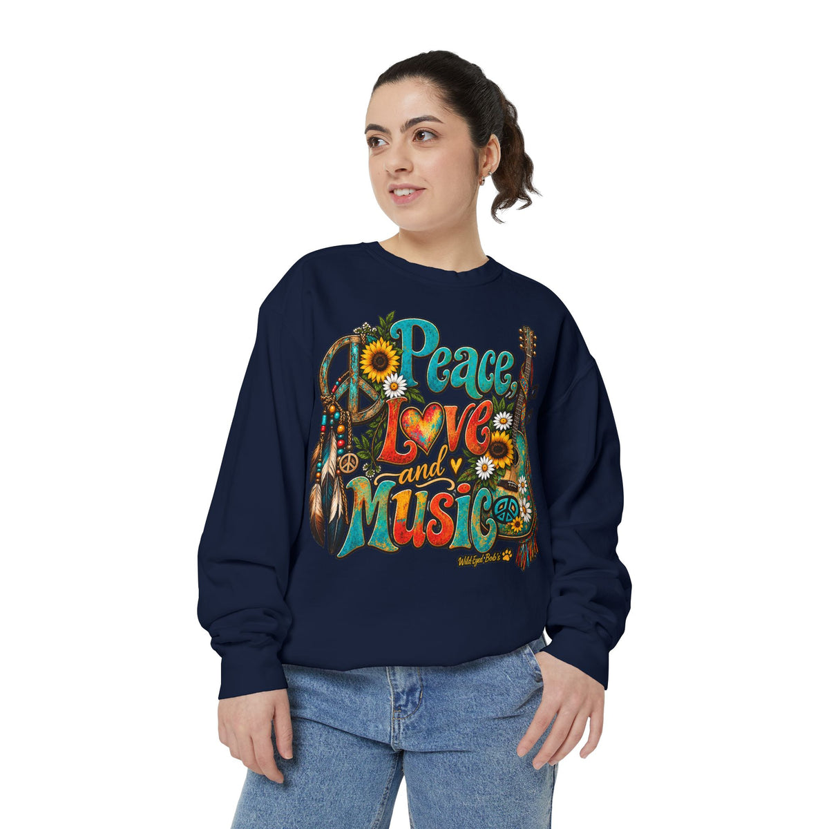 Peace Love and Music -Boho Sweatshirt