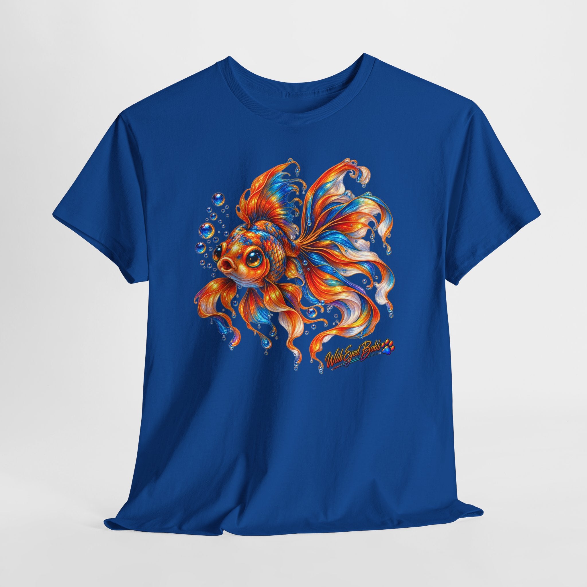 Goldfish Art T-Shirt — Colorful Fantail Goldfish Illustration Tee