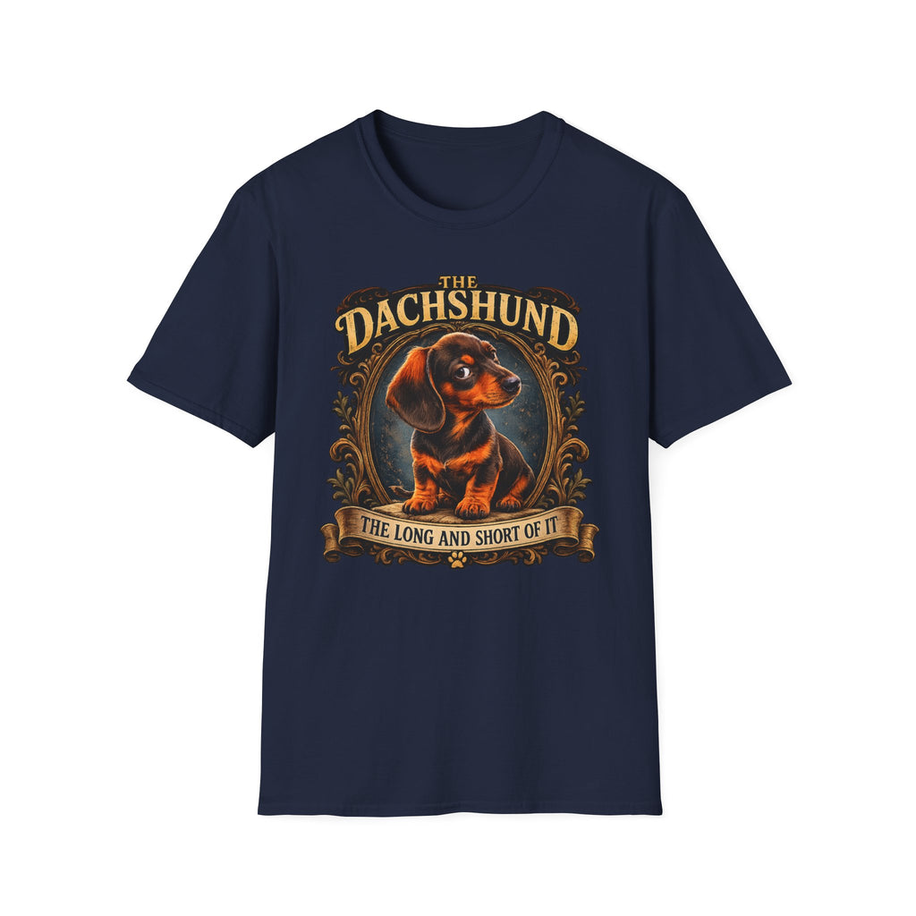 Dachshund T-Shirt — 'The Dachshund: The Long and Short of It' Vintage Dog Tee