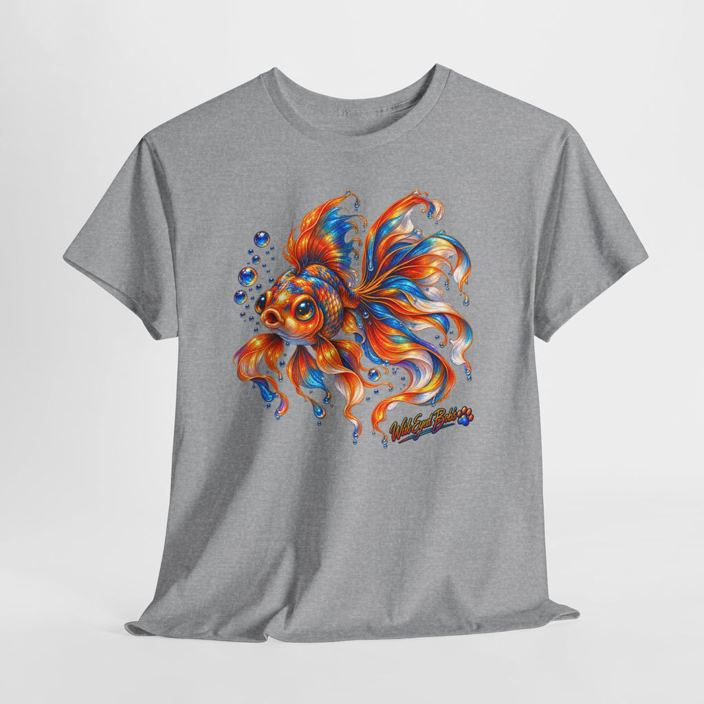 Goldfish Art T-Shirt — Colorful Fantail Goldfish Illustration Tee