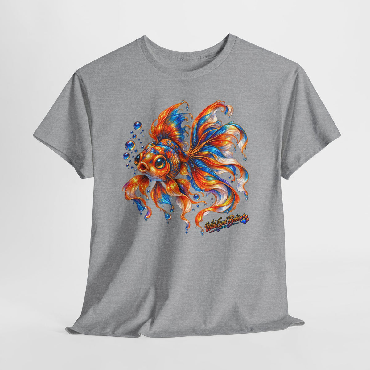 Goldfish Art T-Shirt — Colorful Fantail Goldfish Illustration Tee