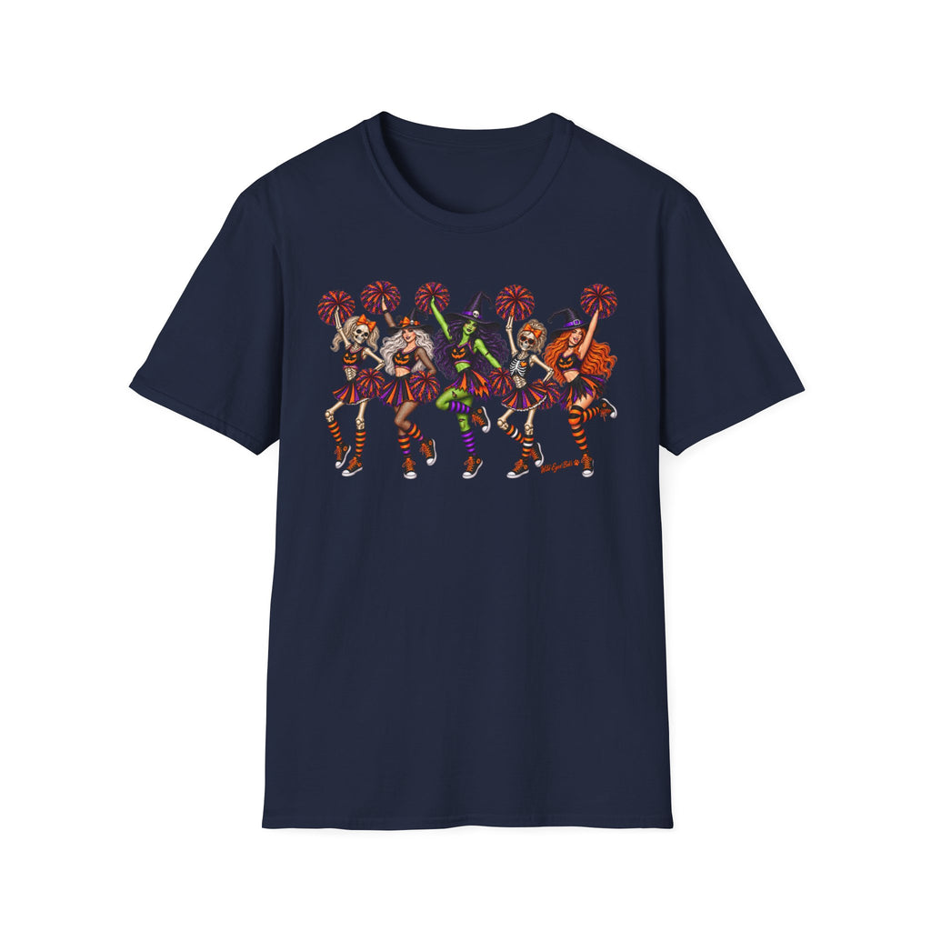 Halloween Cheerleader Witches T-Shirt — Dancing Witch Squad Pumpkin Spice Costume Tee