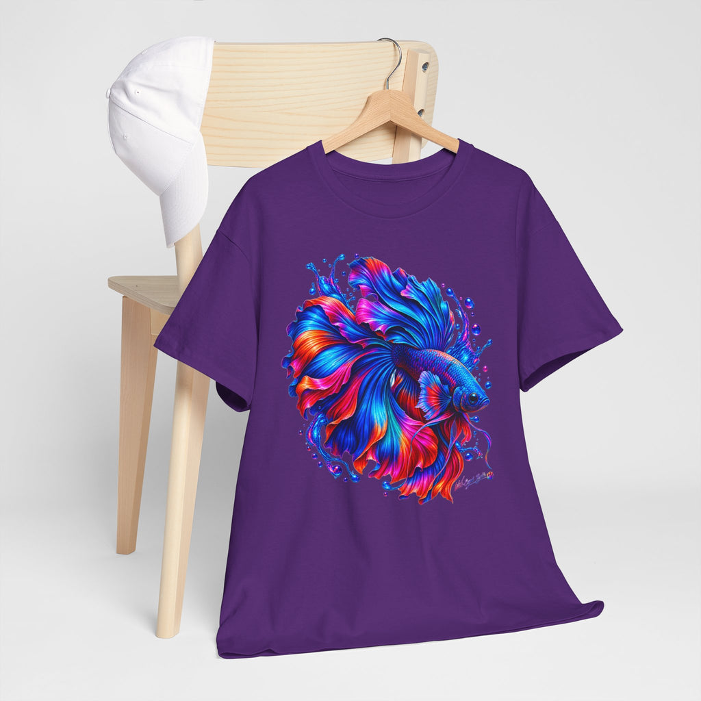 Betta Fish Art Tee — Vibrant Colorful Aquarium Fish Graphic T-Shirt