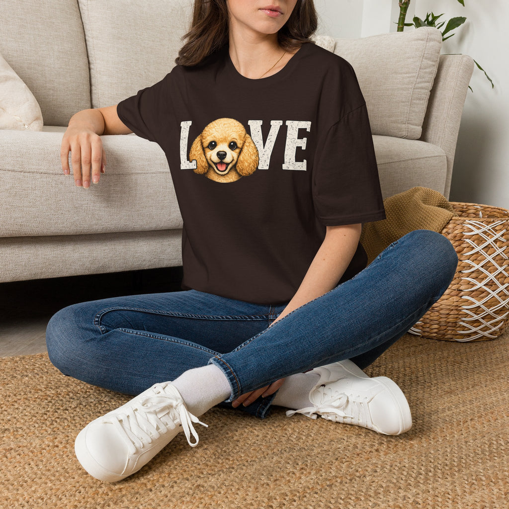 Poodle pup T-Shirt — Cute Poodle Face Tee for Dog Lovers
