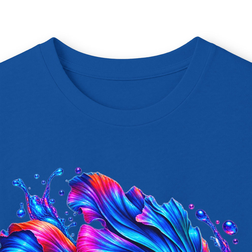 Colorful Betta Fish Long Sleeve Tee — Vibrant Aquatic Graphic Shirt