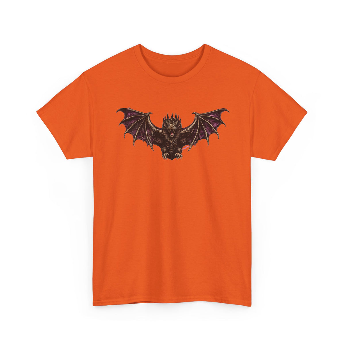 Gothic Flying Bat Tee - Dark Vampire Night Graphic Shirt
