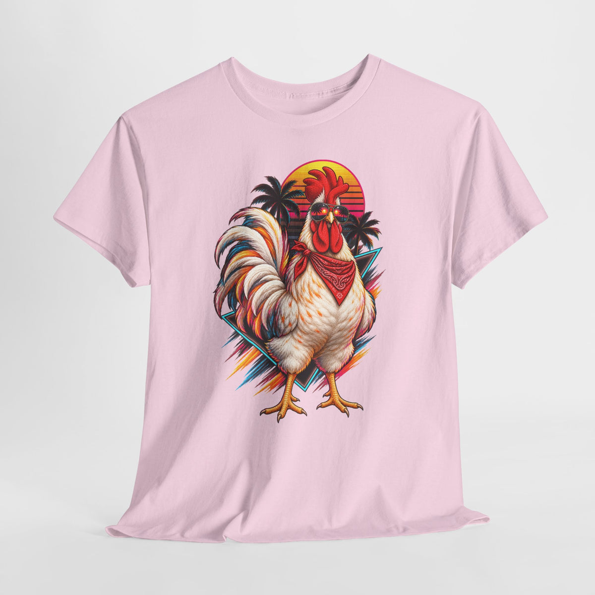 Rooster Sunset T-Shirt — Tropical Vintage Rooster Graphic Tee