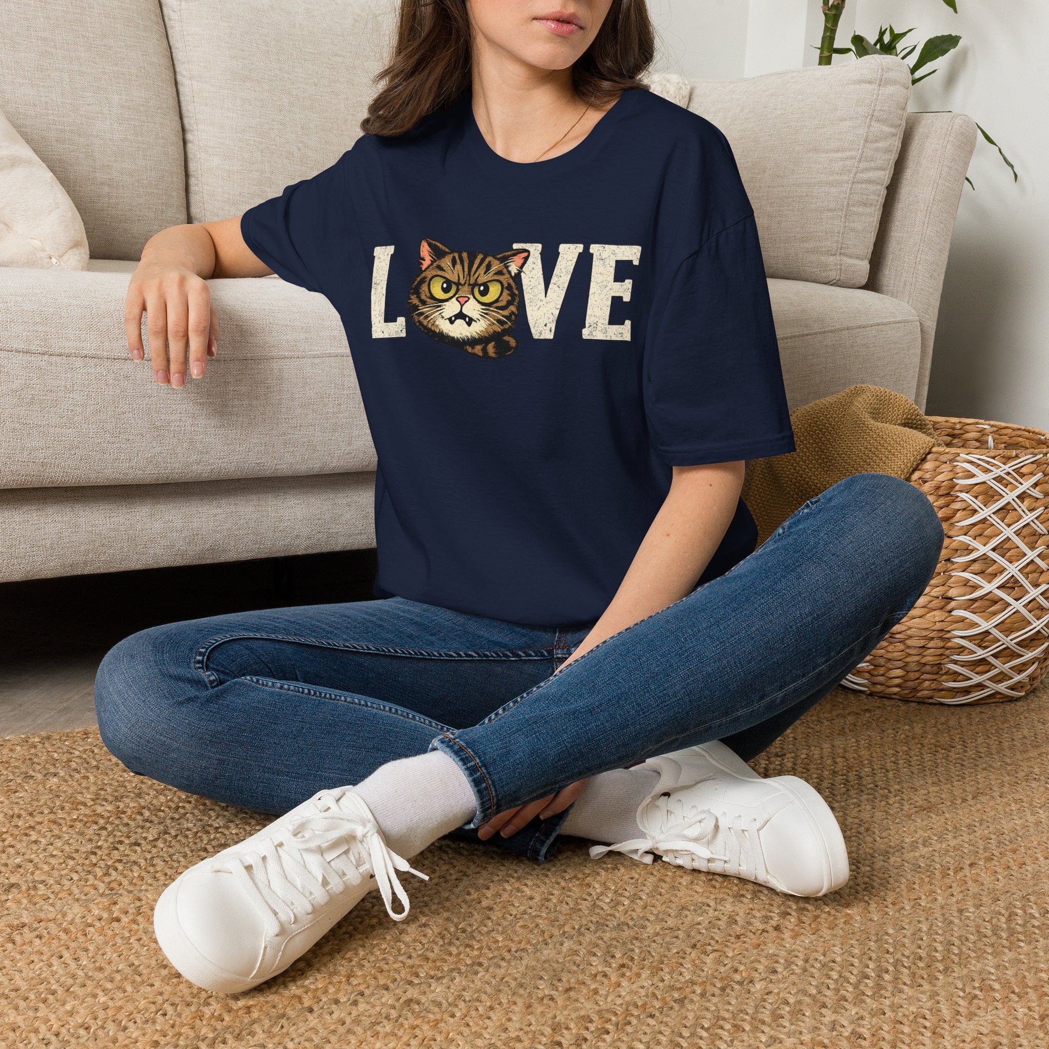 Cat Love T-Shirt — Vintage Kitten Graphic Tee for Cat Lovers