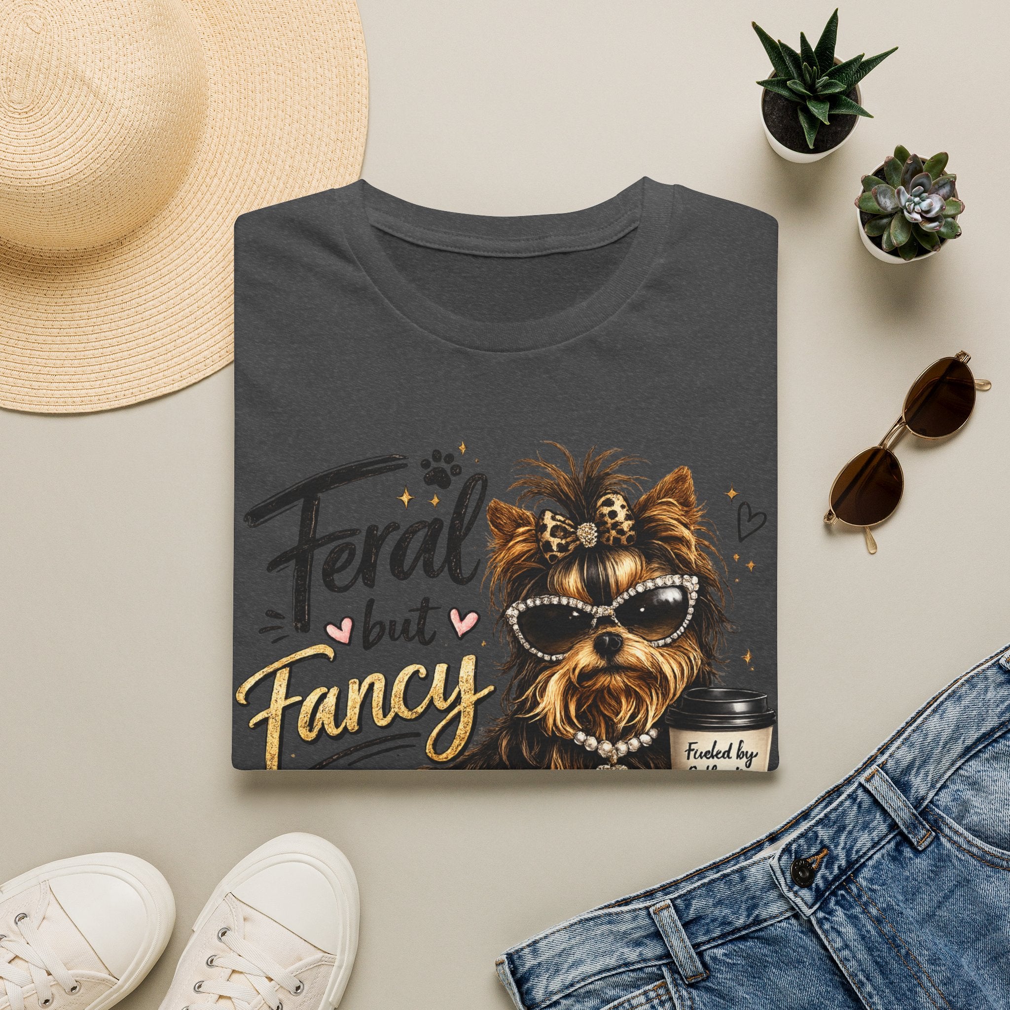 Feral But Fancy Yorkie T‑Shirt