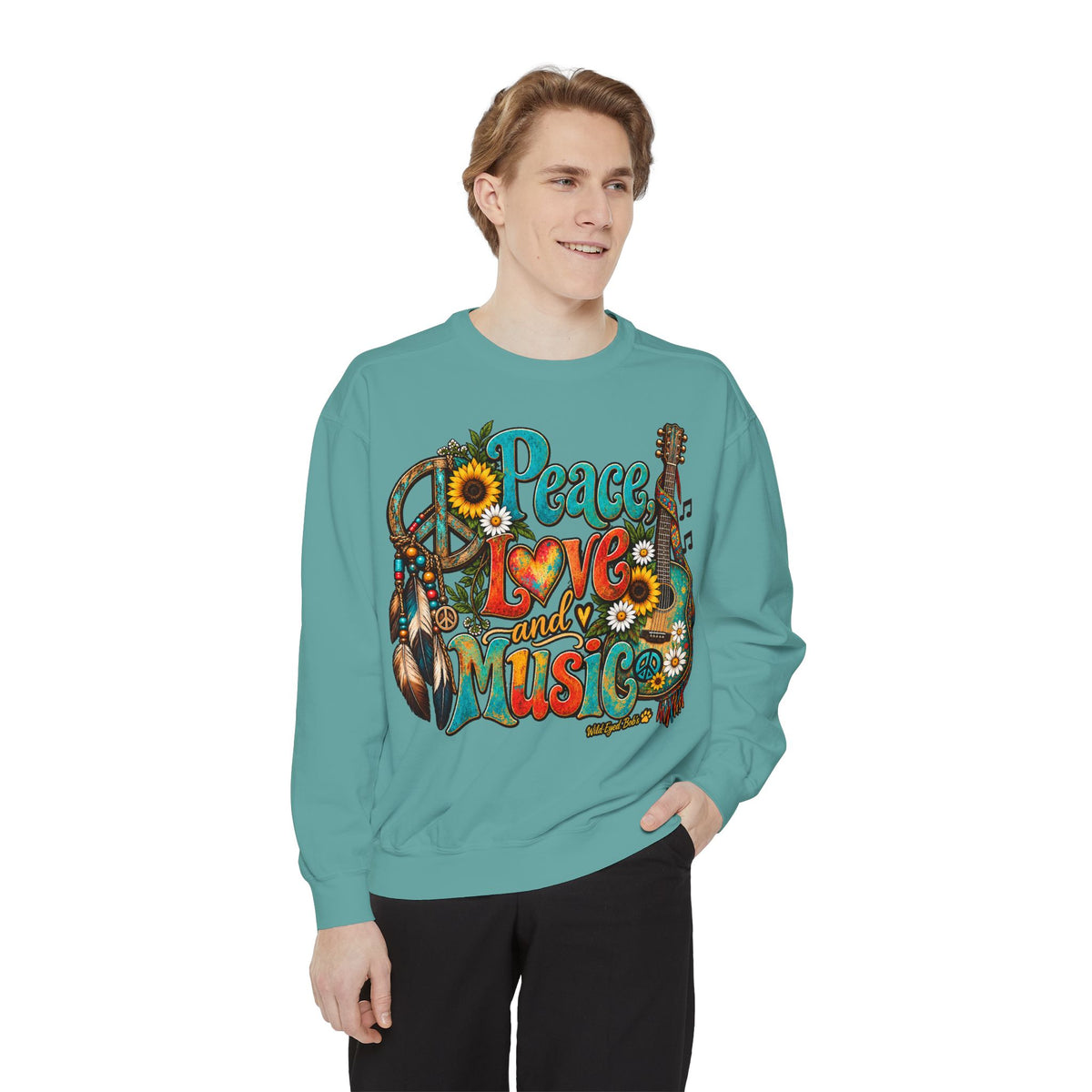 Peace Love and Music -Boho Sweatshirt