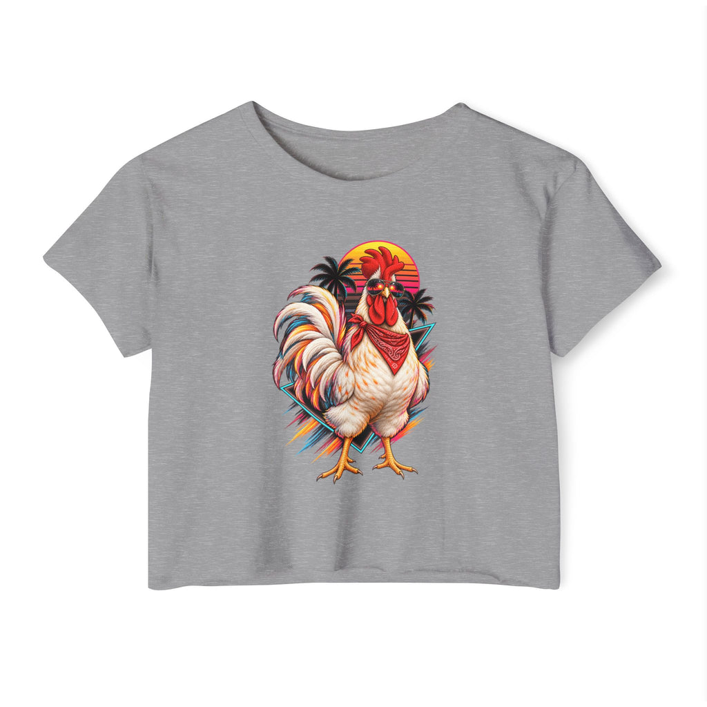 Rooster Sunset Crop Top — Women's Festival Tank Top