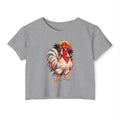 Rooster Sunset Crop Top — Women's Festival Tank Top