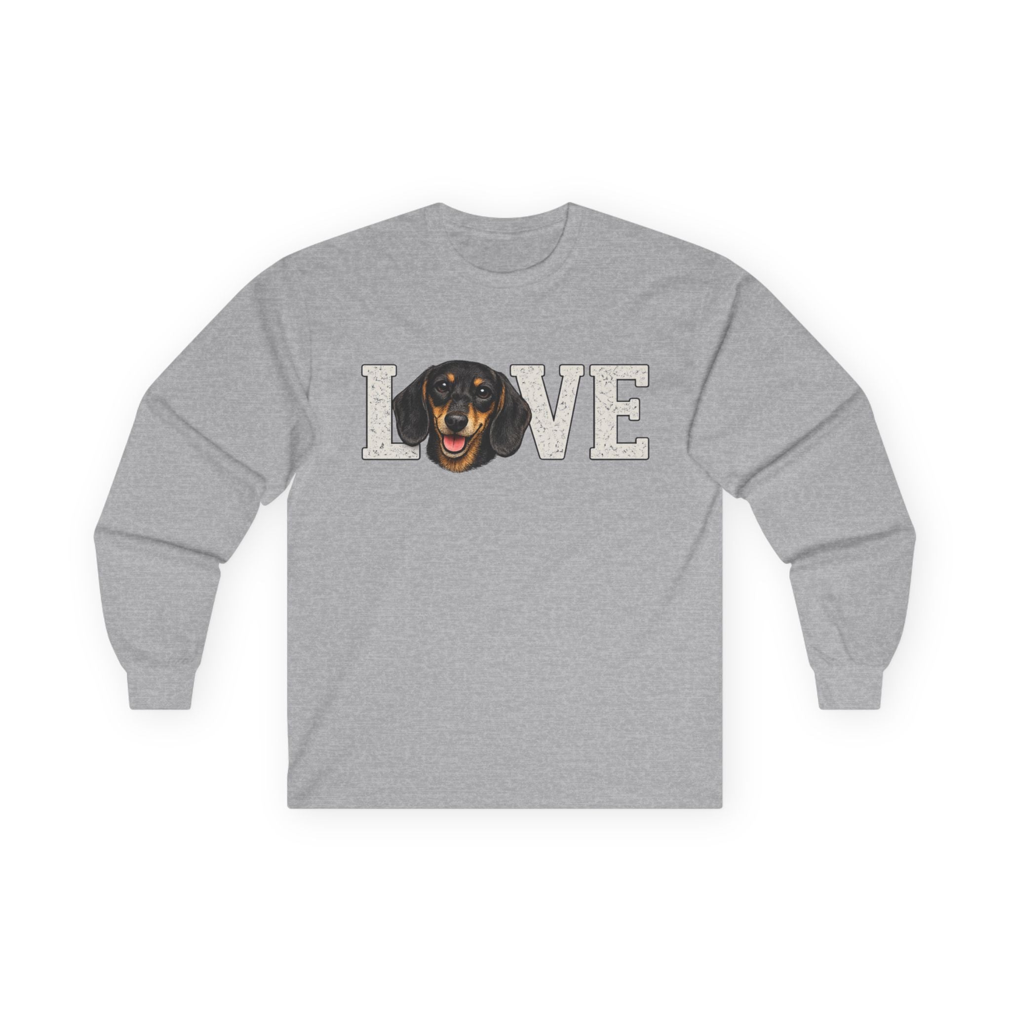 Love Dachshund Long Sleeve Tee - Cute Dog Lover Shirt