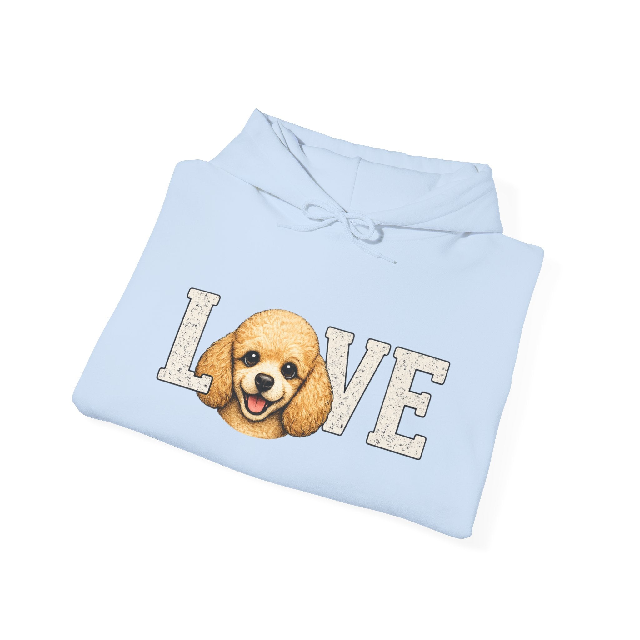 Poodle Love Hoodie – Cute Poodle Face "LOVE" Sweatshirt