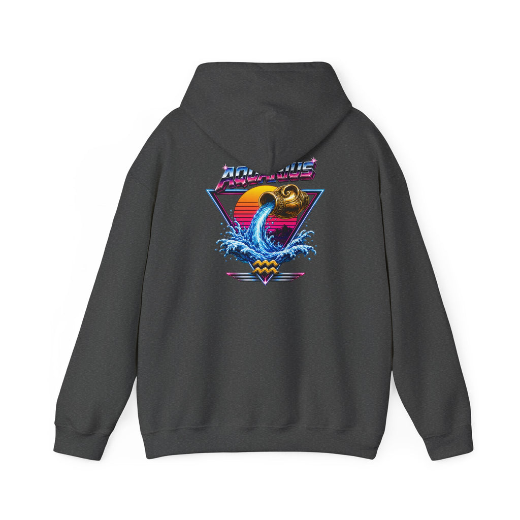 Retro Sunset Aquarius Hoodie —  Graphic Sweatshirt