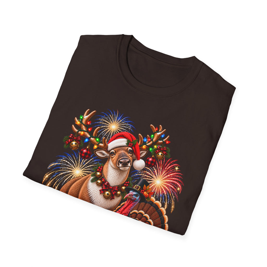Four Holidays One Shirt - Dear Turkey, Halloween & Christmas Holiday Shirt