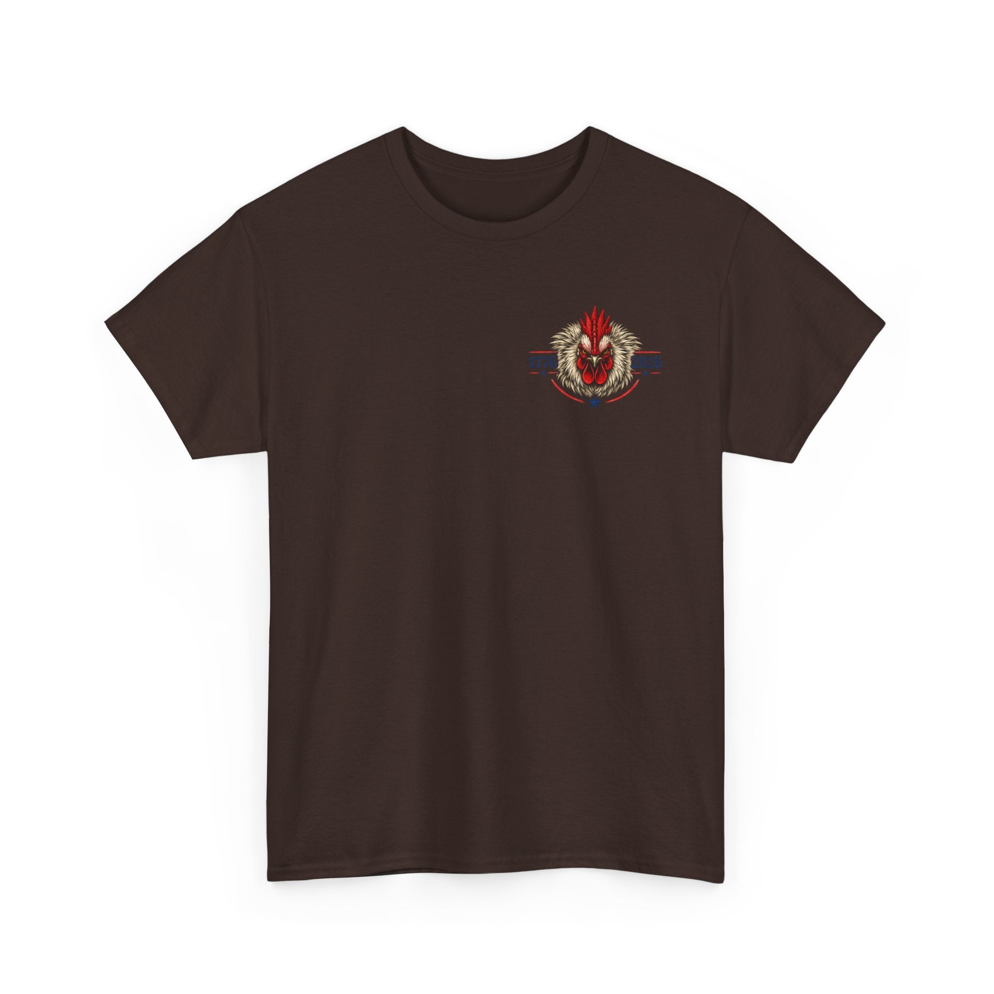 Patriotic Rooster Tee - American Flag Chicken Graphic T-Shirt
