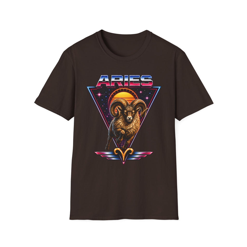 Aries 80s style Zodiac T-Shirt — Retro Ram Graphic Tee