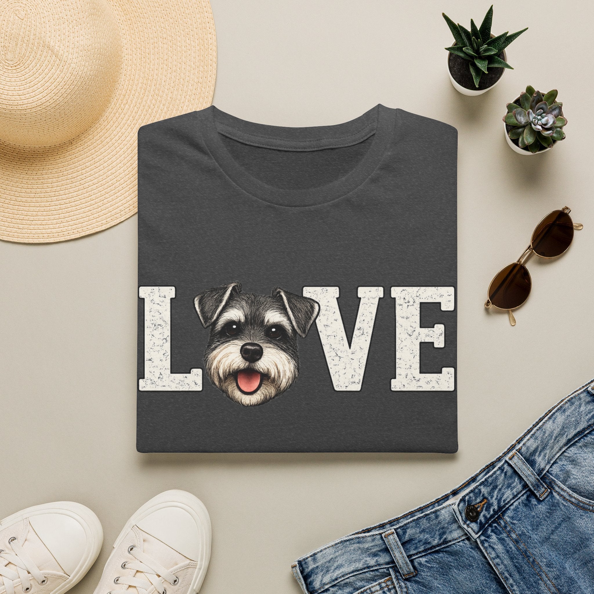 Love Schnauzer T-Shirt — Cute Dog Lover Tee