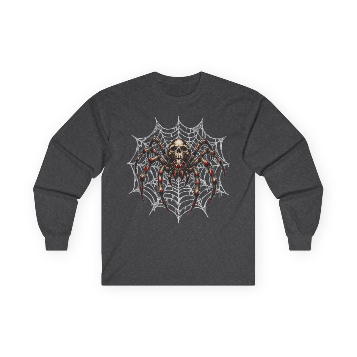 Spider Skull Web Long Sleeve Tee