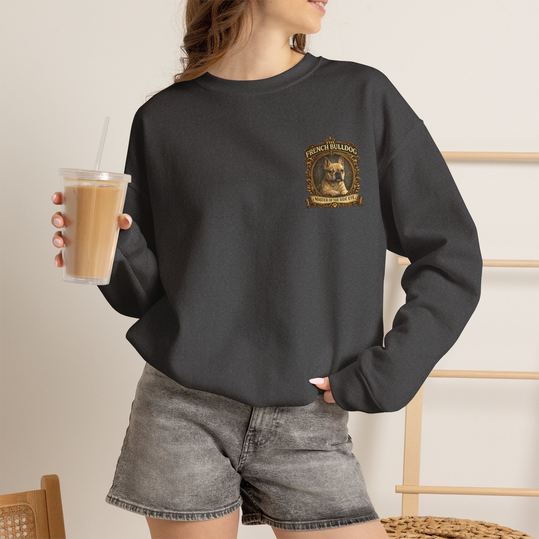 French Bulldog Sweatshirt — "Master of the Side Eye" Vintage-Style Crewneck