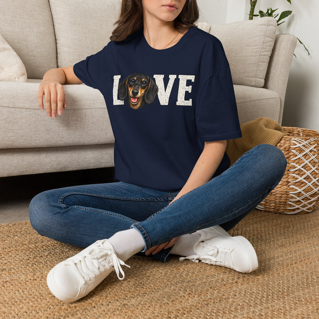 Dachshund LOVE T-Shirt — Cute Wiener Dog Graphic Tee for Dog Lovers