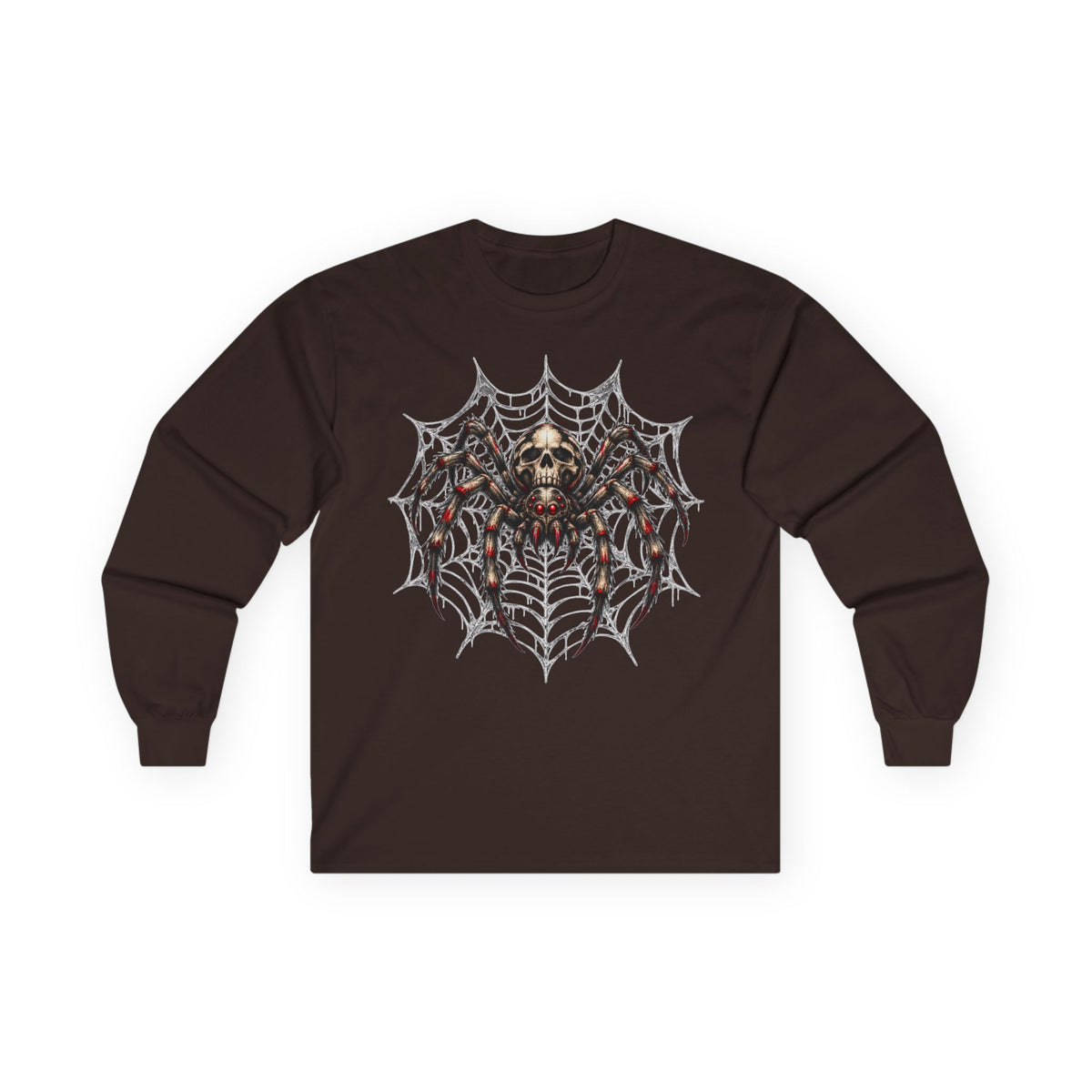 Spider Skull Web Long Sleeve Tee