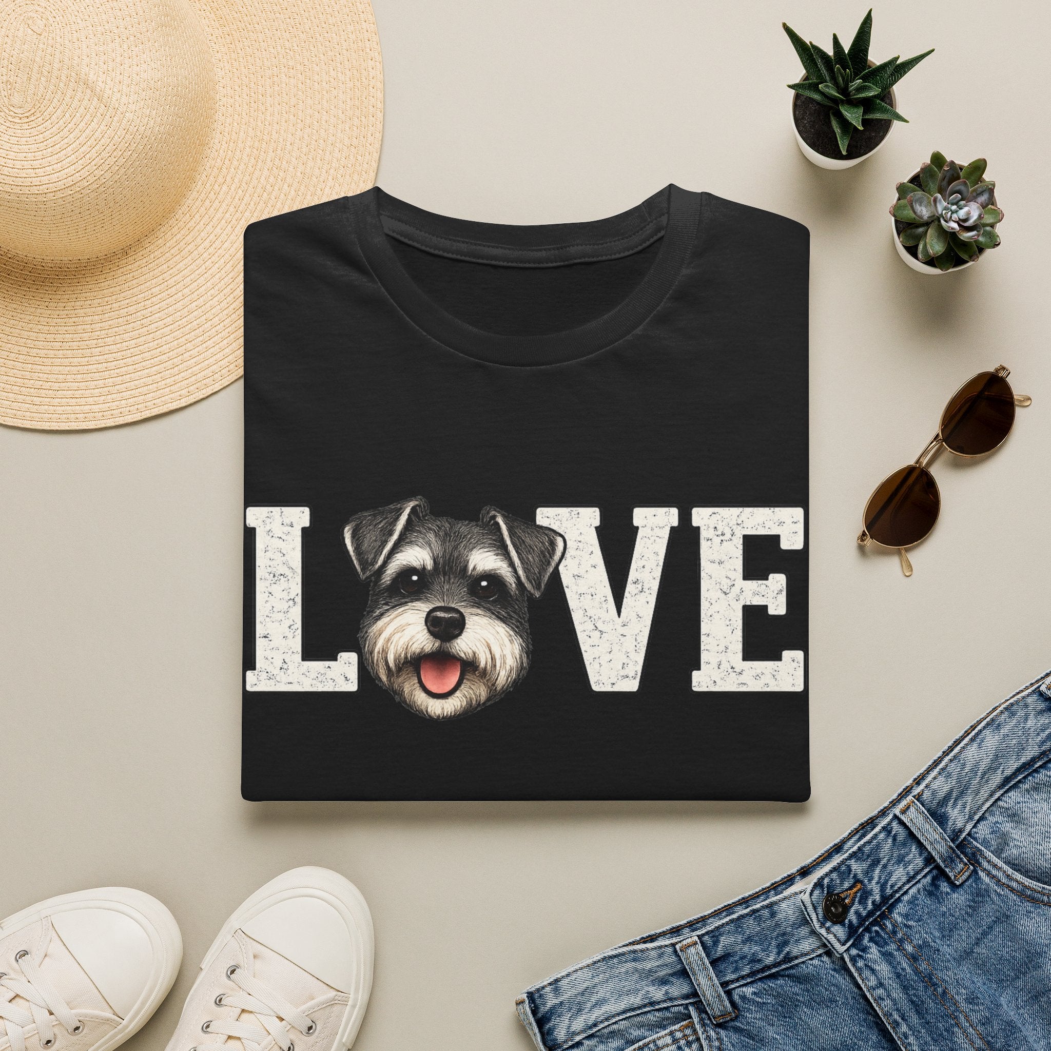 Love Schnauzer T-Shirt — Cute Dog Lover Tee
