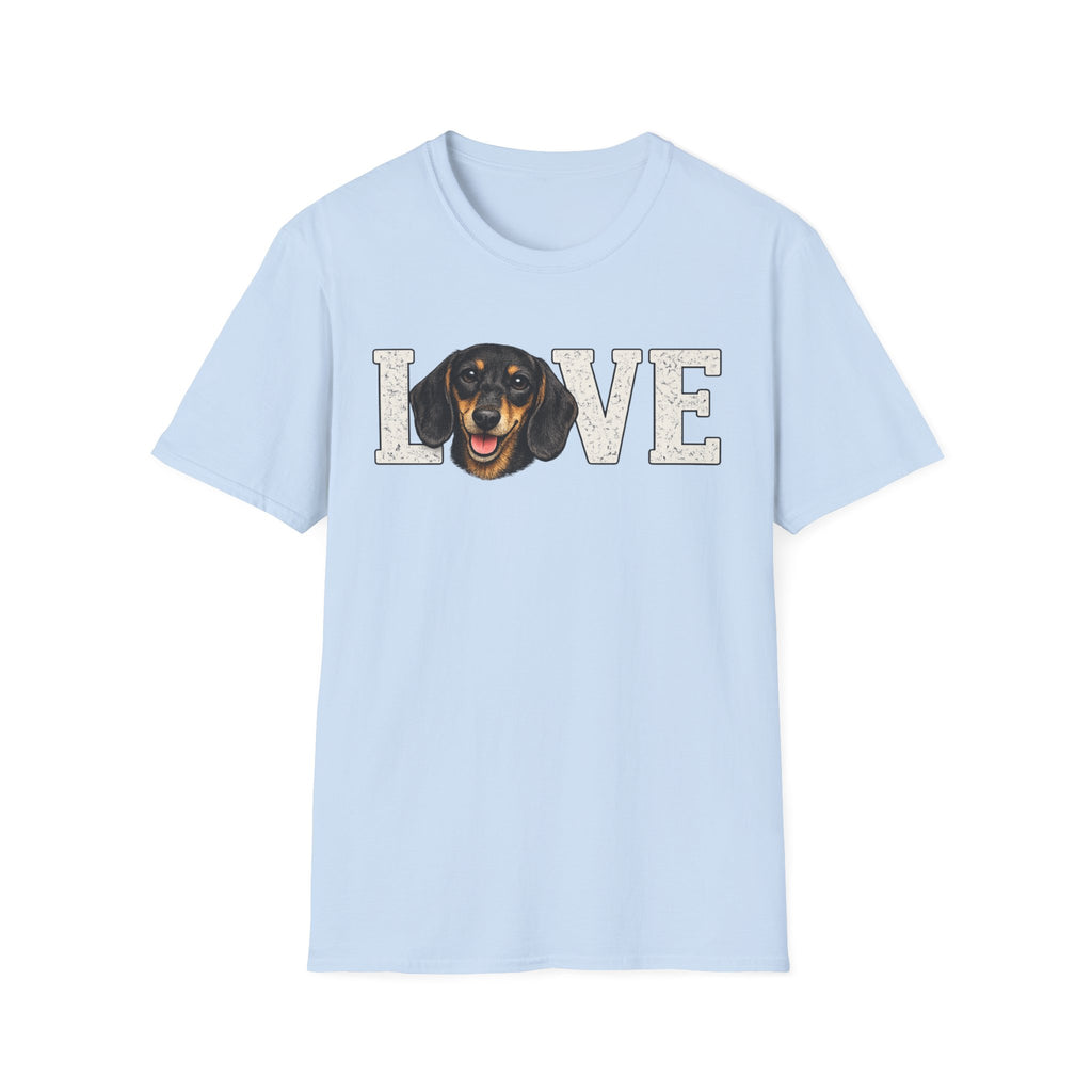 Dachshund LOVE T-Shirt — Cute Wiener Dog Graphic Tee for Dog Lovers