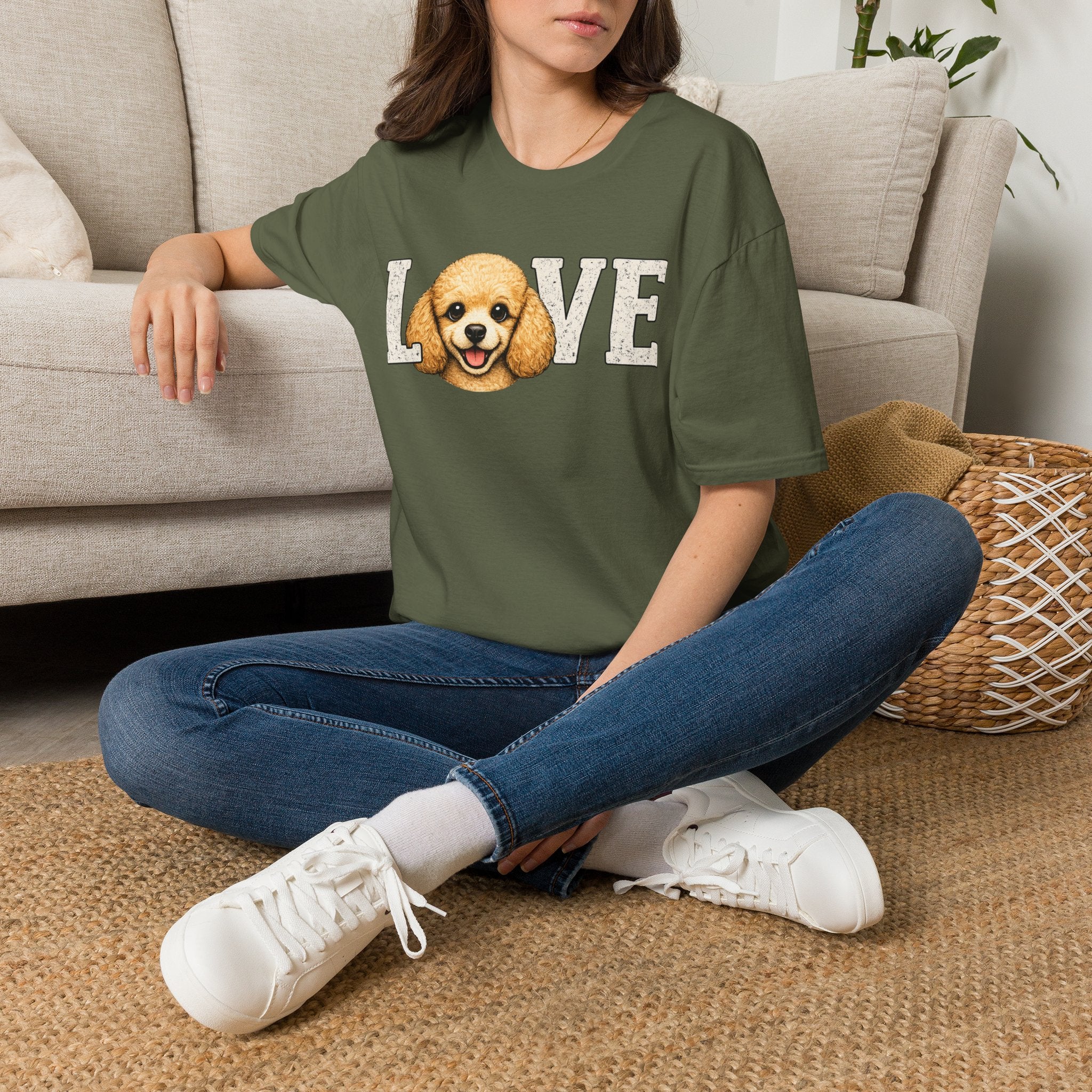 Poodle pup T-Shirt — Cute Poodle Face Tee for Dog Lovers