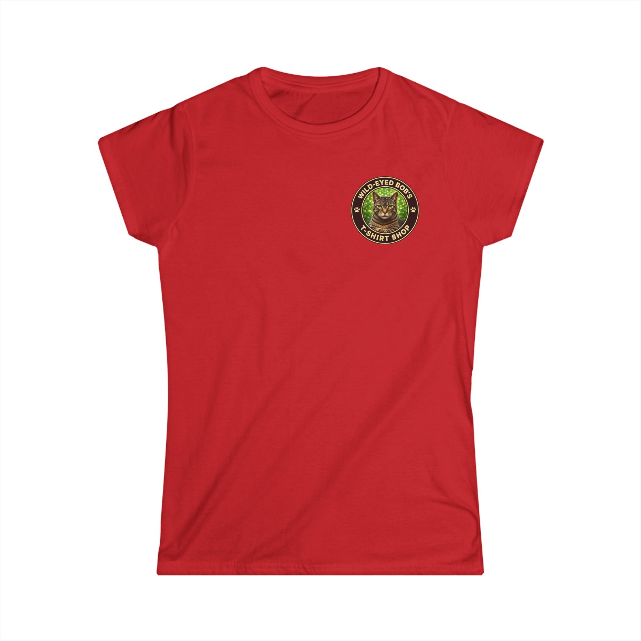 "Wild-Eyed Bob's T-Shirt Shop" Cat Logo Tee