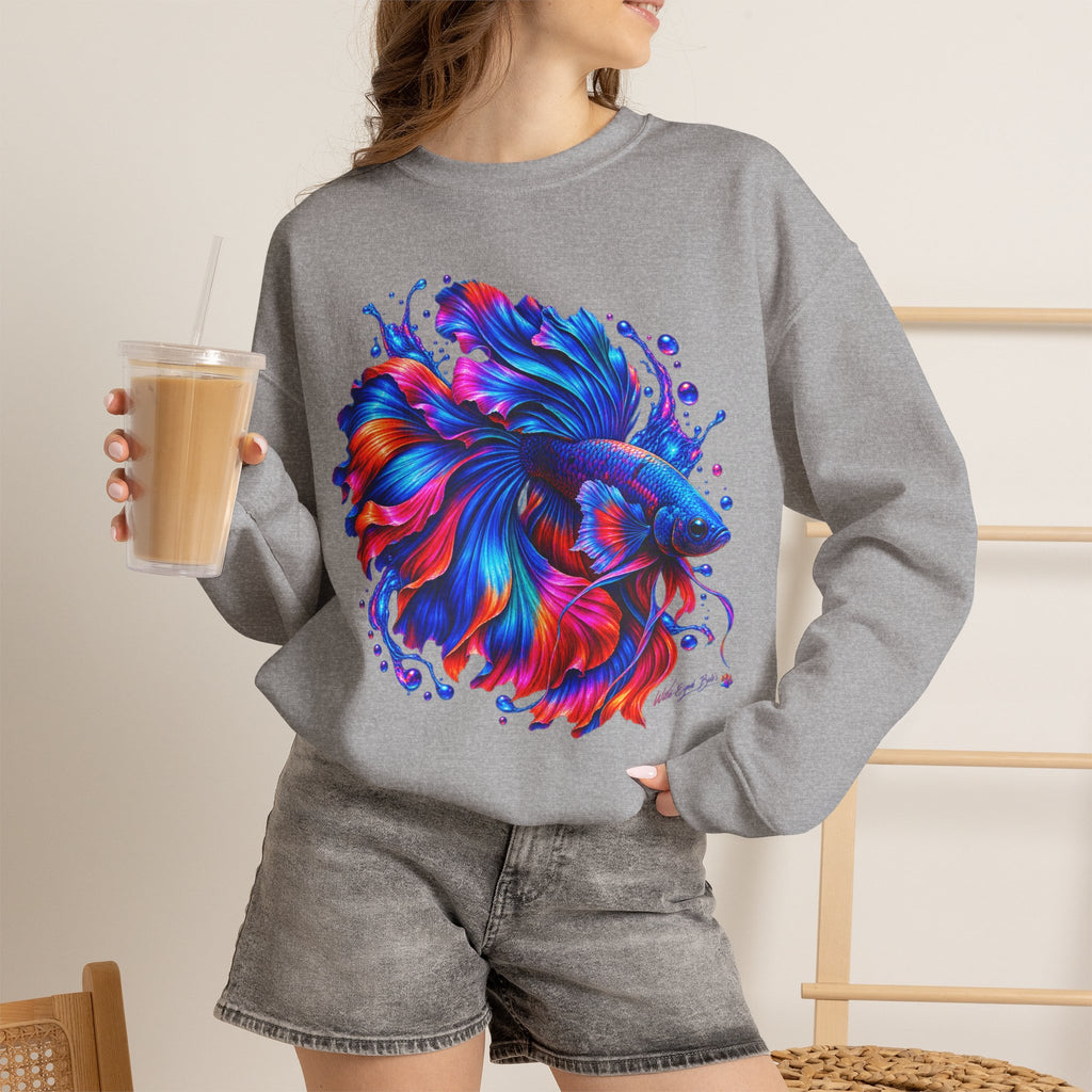 Betta Fish Colorburst Crewneck Sweatshirt